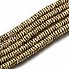Electroplate Non-magnetic Synthetic Hematite Beads Strands X-G-T114-55G-1