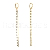 Brass Rhinestone Cup Chain Tassel Earrings EJEW-JE04336-2