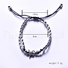 Sea Animal Resin Beaded Waxed Cord Braided Adjustable Anklets for Women FS-WGAFAB4-02-3