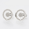 Non-Tarnish 304 Stainless Steel Stud Earring Findings STAS-S079-37B-1