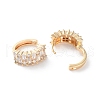 Rack Plating Brass Clear Cubic Zirconia Hoop Earrings EJEW-S241-07G-2