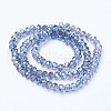 Electroplate Transparent Glass Beads Strands EGLA-A034-T3mm-Y02-2