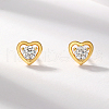 Valentine's Day S925 Sterling Silver Heart Stud Earrings ZD6067-1-1