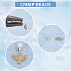 DICOSMETIC 80Pcs 2 Colors Brass Crimp Beads FIND-DC0005-68-6