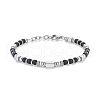 Adjustable 304 Stainless Steel Gemstone Beaded Bracelets FS-WG23DE2-13-1