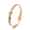 Resin Eye Hinged Bangle with Rhinestone BJEW-A135-01G-4