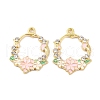 Rack Plating Alloy Enamel Pendants FIND-M020-03A-G-1