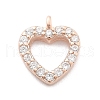 925 Sterling Silver Micro Pave Clear Cubic Zirconia Charms STER-A034-02A-RG-1