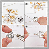 Beebeecraft Brass Crimp Beads Covers FIND-BBC0015-78B-5