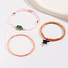 Plastic Beaded Bracelets AC5458-4