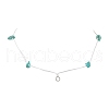 Synthetic Turquoise Chip Beads Necklace Making with 304 Stainless Steel Jump Rings and Nylon Thread NJEW-JN05215-01-3