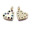 Brass Micro Pave Colorful Cubic Zirconia Pendants ZIRC-S067-001-NR-2