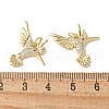 Brass Micro Pave Clear Cubic Zirconia Pendants KK-Q031-26G-3