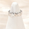 Brass Adjustable Cuff Rings for Women RJEW-B132-01A-P-2
