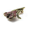 Tulip Alloy Rhinestone Brooches for Backpack Clothes JEWB-M069-02AG-02-3