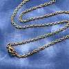 304 Stainless Steel Cable Chain Necklace Making STAS-P045-01G-A-1
