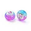 Crackle Two Tone Resin European Beads RPDL-T003-06G-3