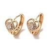 Brass Micro Pave Cubic Zirconia Hoop Earrings for Women EJEW-M238-23KCG-1