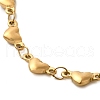 304 Stainless Steel Heart Link Chain Bracelets for Women BJEW-K237-07G-2
