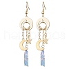 Dyed Natural Quartz Crystal Pendants Earrings EJEW-TA00424-1