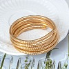 304 Stainless Steel Bangles BJEW-Q042-05G-1