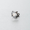 Stainless Steel Cubic Zirconia Heart Dermal Anchor Base/Top for Women Men WGF2D58-06-1