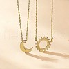 2Pcs Sun & Moon Alloy Pendant Necklaces FS-WGC7774-01-4