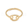 Real 18K Gold Plated 304 Stainless Steel Adjustable Finger Ring RJEW-L115-01G-07-2