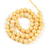 Electroplate Glass Beads Strands GLAA-N010-8mm-06-2