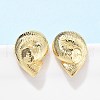 Brass Stud Earrings EJEW-Q017-06G-1