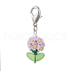 Resin & Glass Beaded Pendant Decorations HJEW-MZ00169-04-2