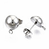 Non-Tarnish 304 Stainless Steel Stud Earring Findings STAS-Q225-16A-10mm-2