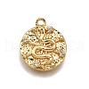 Brass Micro Pave Clear Cubic Zirconia Pendants KK-G530-02G-1