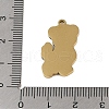 304 Stainless Steel Pendants STAS-C095-18G-3