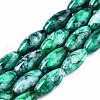 Baking Painted Glass Beads Strands DGLA-S115-22x10mm-S59-1