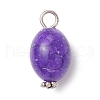 Crackle Opaque Acrylic Pendants PALLOY-JF03931-4
