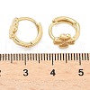 Clover Brass Hoop Earrings EJEW-Z102-11G-5
