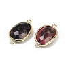 Natural Rhodonite Faceted Connector Charms G-K347-11G-20-2