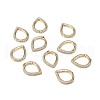 Brass Micro Pave Clear Cubic Zirconia Spring Gate Rings ZIRC-F120-009G-4