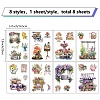 8 Sheets 8 Styles PVC Waterproof Wall Stickers DIY-WH0345-134-2