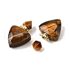 Natural Tiger Eye Perfume Bottle Pendants G-L623-10G-05-2