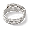 Rack Plating Brass Triple Coil Open Cuff Bangles for Women BJEW-A018-02P-3