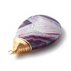 Natural Agate Pendants PALLOY-JF00778-6