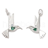 Brass & Glass & Cubic Zirconia Pendants KK-G468-46P-1