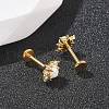 304 Stainless Steel Opal Stud Earrings EJEW-B143-01G-07-3