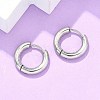 Tarnish Resistant 304 Stainless Steel Huggie Hoop Earrings X-EJEW-F111-16mm-P-5