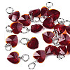Faceted Transparent Glass Charms GLAA-T024-04H-1