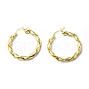 Rack Plating Brass Twist Wrap Hoop Earrings EJEW-D055-19G-1