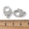 Brass Micro Pave Cubic Zirconia Lobster Claw Clasps KK-F893-06P-3