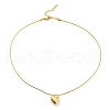 Ion Plating(IP) 304 Stainless Steel Heart Pendant Necklace with Round Snake Chains for Women NJEW-G085-13G-1